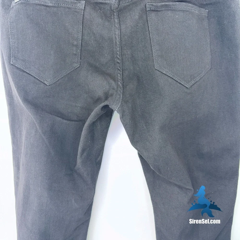1225 NWT Chic Denim Skylar Corset Skinny Faux Leather Hybrid Jeans 16S - Black - Picture 11 of 16
